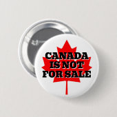 BADGE ROND 5 CM LE CANADA N'EST PAS EN VENTE (Devant & derrière)