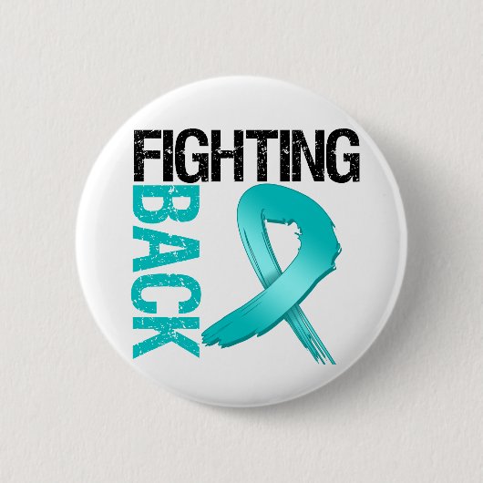 Badge Rond 5 Cm Le cancer de l'ovaire contre-attaqué (Devant)