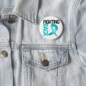 Badge Rond 5 Cm Le cancer de l'ovaire contre-attaqué (En situation)