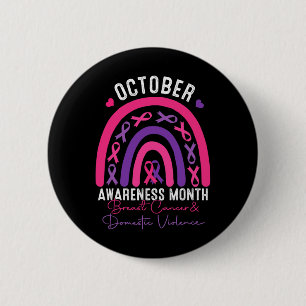 Badge Rond 5 Cm Le Cancer Du Sein Et La Sensibilisation À La Viole