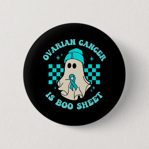 Badge Rond 5 Cm Le Cancer Ovarien mignon Est Botte Feuille Hallowe