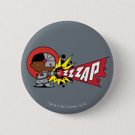 Badge Rond 5 Cm Le canon cybernétique de Chibi Cyborg (Devant)