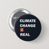 Badge Rond 5 Cm le changement climatique est réel (Devant & derrière)