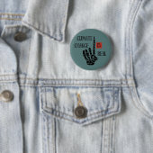 Badge Rond 5 Cm Le changement climatique est une réelle conscience (En situation)