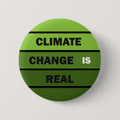 Badge Rond 5 Cm Le changement climatique est une réelle prise de c (Devant)