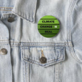 Badge Rond 5 Cm Le changement climatique est une réelle prise de c (En situation)