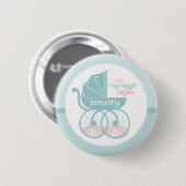 Badge Rond 5 Cm Le chariot attend v1 (Devant & derrière)