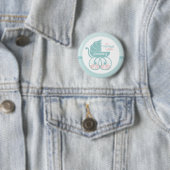 Badge Rond 5 Cm Le chariot attend v1 (En situation)