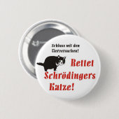 Badge Rond 5 Cm Le Chat de Button Schrödinger (Devant & derrière)