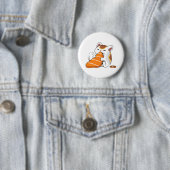 Badge Rond 5 Cm le chat mange des sushis (En situation)