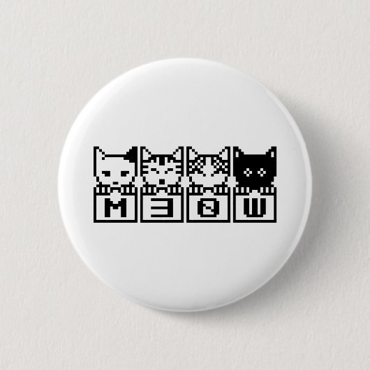 BADGE ROND 5 CM LE CHATS M30W 8 BITS (Devant)