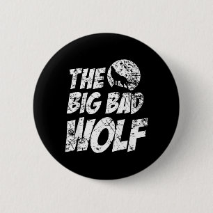 Badge Rond 5 Cm Le Chemisier Grand Méchant Loup Drôle Mignon Hallo