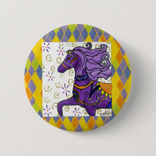 Badge Rond 5 Cm Le cheval de Kaylee