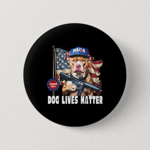 Badge Rond 5 Cm Le chien vit un problème drôle 2024 Le chien votan