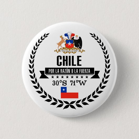 Badge Rond 5 Cm Le Chili (Devant)