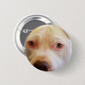 Badge Rond 5 Cm Le chiot de Pitbull observe la photographie d'art (Devant & derrière)