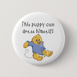 Badge Rond 5 Cm Le chiot habillent des T-shirts et des cadeaux