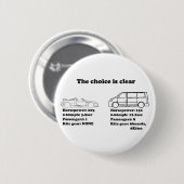 Badge Rond 5 Cm le choix est clair (Devant & derrière)