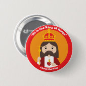Badge Rond 5 Cm Le Christ le roi (Devant & derrière)
