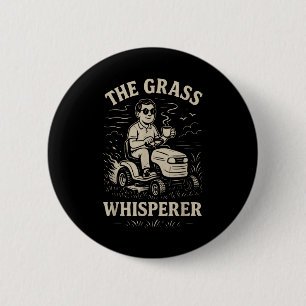 Badge Rond 5 Cm Le chuchoteur de pelouse Papa de la pelouse T-shir