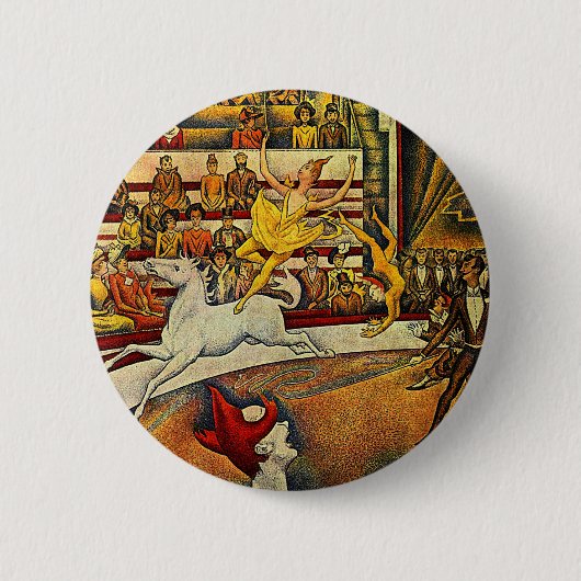 Badge Rond 5 Cm Le cirque de Georges Seurat (1891) (Devant)