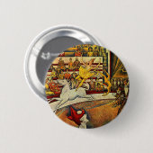 Badge Rond 5 Cm Le cirque de Georges Seurat (1891) (Devant & derrière)