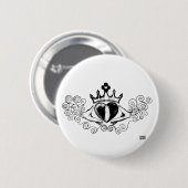 Badge Rond 5 Cm Le Claddagh (noir) (Devant & derrière)
