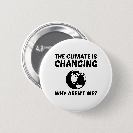 BADGE ROND 5 CM LE CLIMAT CHANGE (Devant & derrière)