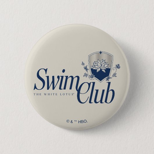 Badge Rond 5 Cm Le Club de natation White Lotus (Devant)