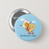 Badge Rond 5 Cm Le Club Petit-Déjeuner - Gastronomie (Devant & derrière)