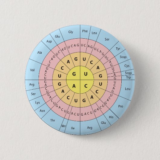 Badge Rond 5 Cm Le Code génétique (Devant)