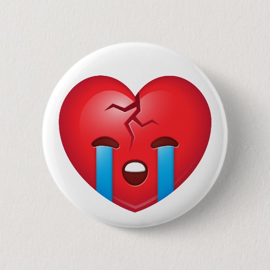 Badge Rond 5 Cm Le coeur brisé Emoji (Devant)