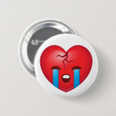 Badge Rond 5 Cm Le coeur brisé Emoji (Devant & derrière)
