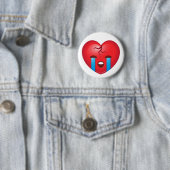 Badge Rond 5 Cm Le coeur brisé Emoji (En situation)