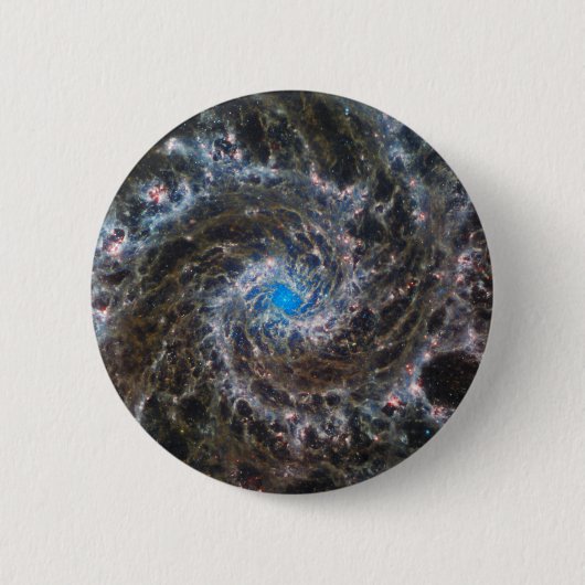 Badge Rond 5 Cm Le Coeur De Messier 74 (Devant)