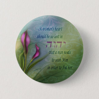 Badge Rond 5 Cm Le coeur d'une femme - zantedeschia