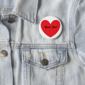 Badge Rond 5 Cm le coeur personnalisent (En situation)