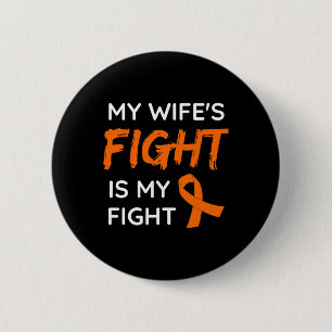Badge Rond 5 Cm Le combat de ma femme est mon combat Sensibilisati