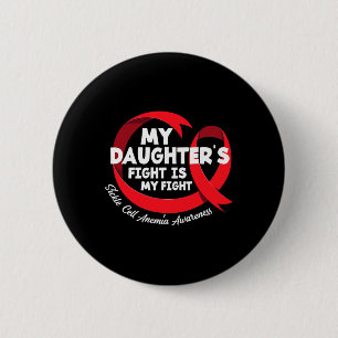 Badge Rond 5 Cm Le combat de ma fille est mon combat contre l'aném