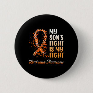 Badge Rond 5 Cm Le combat de mon fils est ma lutte contre la leucé