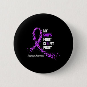 Badge Rond 5 Cm Le combat de mon fils est ma lutte épilepsie consc