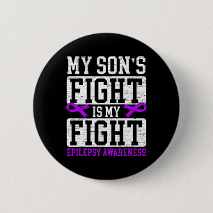 Badge Rond 5 Cm Le combat de mon fils est mon soutien de lutte con