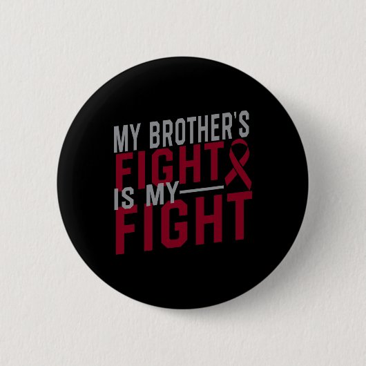 Badge Rond 5 Cm Le combat de mon frère est mon combat contre l'ané (Devant)