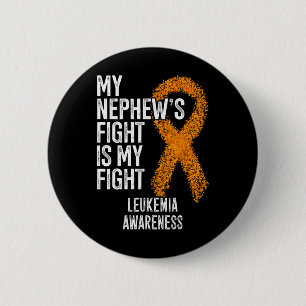 Badge Rond 5 Cm Le combat de My Nephew est ma lutte contre la leuc