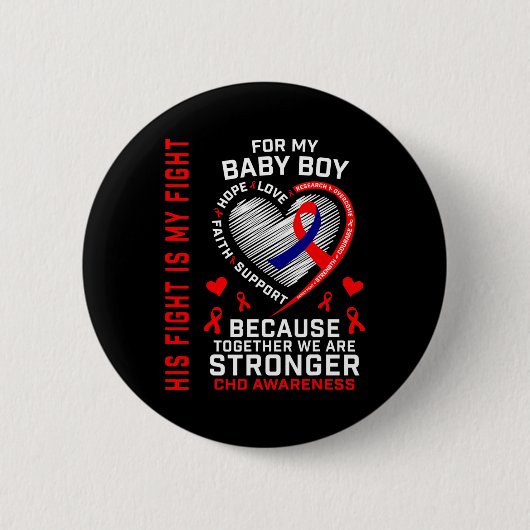 Badge Rond 5 Cm Le combat est mon combat (Devant)