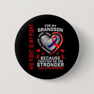 Badge Rond 5 Cm Le combat est mon grand-fils combat Conscience de 