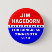 Badge Rond 5 Cm Le congrès 2018 de JIM Hagedorn Minnesota (Devant)