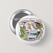 Badge Rond 5 Cm le congrès fou (Devant & derrière)