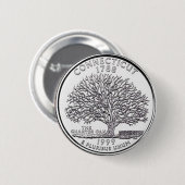 Badge Rond 5 Cm Le Connecticut (Devant & derrière)