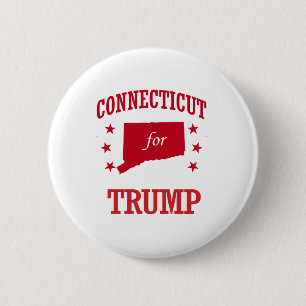 BADGE ROND 5 CM LE CONNECTICUT POUR DONALD TRUMP